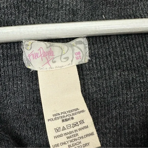 Free People Women’s Plaid Hooded Poncho One Size - Picture 3 of 5